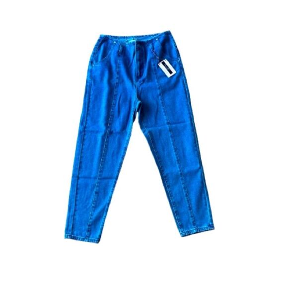 Denim Blvd. High Waisted Straight Leg Jeans, Front Seam Detail, Junior’s Size 9 - Picture 1 of 8